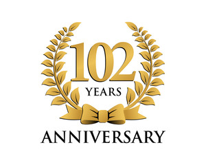 Fototapeta premium anniversary logo ribbon wreath 102
