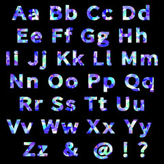 Vector Alphabet Set with geometrical pattern