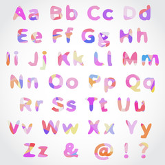 Vector Alphabet Set with geometrical pattern