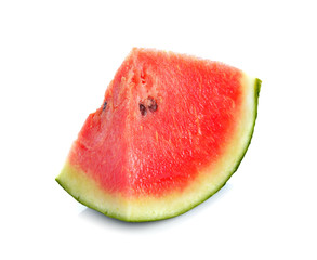 Sliced ripe watermelon isolated on white background
