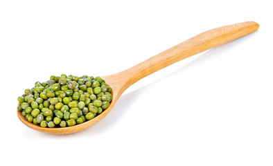 Mung beans isolated on white background