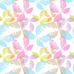 fall leaves seamless pattern,  autumn collection, vector