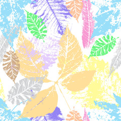 fall leaves seamless pattern,  autumn collection, vector