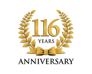 anniversary logo ribbon wreath 116
