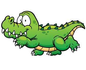 Naklejka premium Vector illustration of Cartoon crocodile