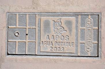 Iron hatches on the street Potosi
