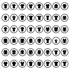 Vector Black Blank T shirt Icon Symbols