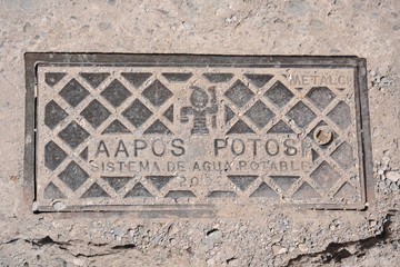 Iron hatches on the street Potosi