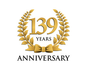 anniversary logo ribbon wreath 139