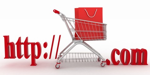 Concept of visiting e-business website. 