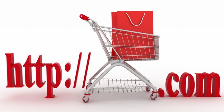 Concept of visiting e-business website. 