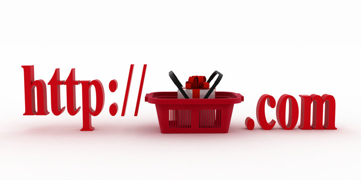 Concept of visiting e-business website. 