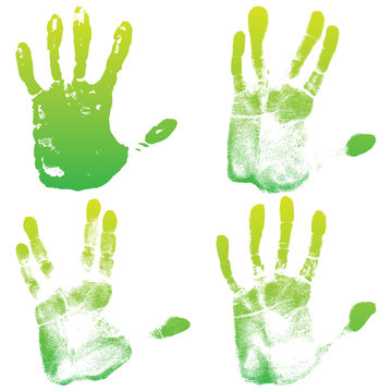 Vector green hand set