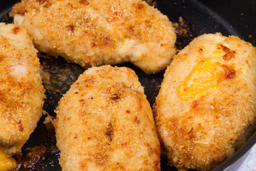 Chicken Breasts Stuffed with Cheese and Ham
