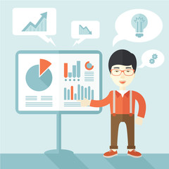 Chinese speaker presenting his report.