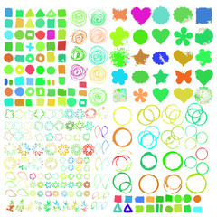 Set of 220 vector abstract grunge backgrounds shapes. 