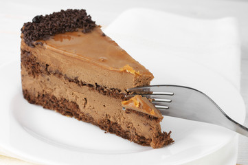 Slice of chocolate cake