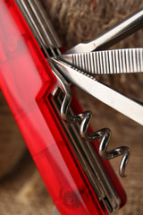 Multipurpose knife, closeup