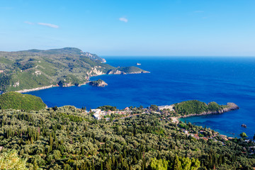 Fototapeta na wymiar Paleokastritsa bay on Corfu island, Greece