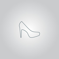 female shoes, web icon. vector design