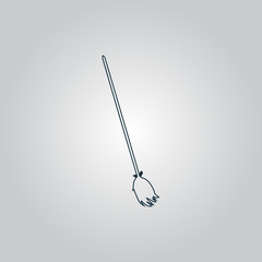 Broom vector icon.