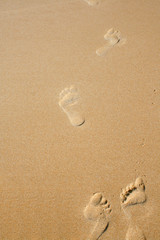 Footprint in sand