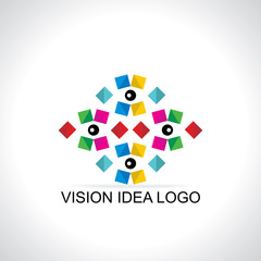 eye vision logo concept vector illustration 