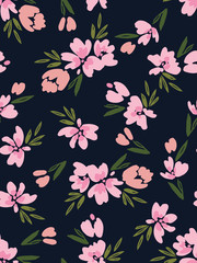Seamless floral pattern. Vector illustration.