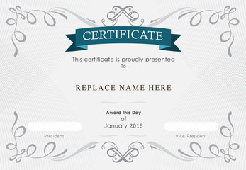 Certificate border, Certificate template. vector illustration