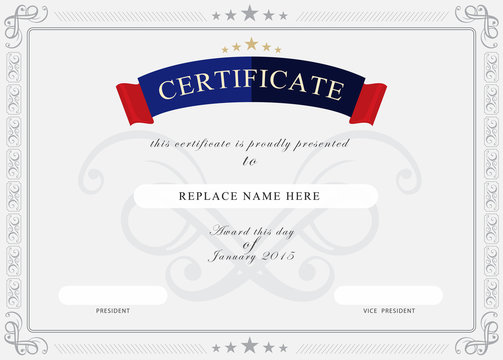Certificate border, Certificate template. vector illustration