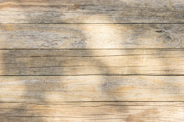 Draufsicht Holz Hintergrund - Sonnig und Schatten