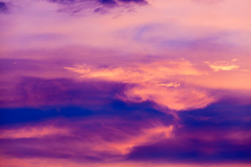 Dramatic cotton candy sky cloud texture background