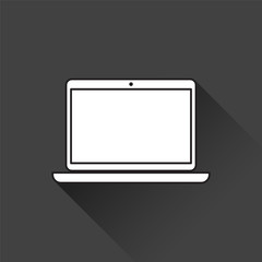 Laptop icon or Notebook Computer icon. Vector illustration