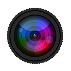 Camera Lense isolate on white background