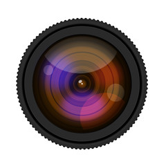 Camera Lense isolate on white background