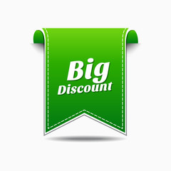 Big Discount Green Vector Icon Design