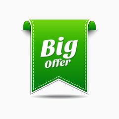 Big Offer Green Vector Icon Design