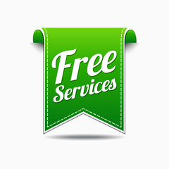Free Services Green Vector Icon Design