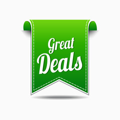 Great Deals Green Vector Icon Design