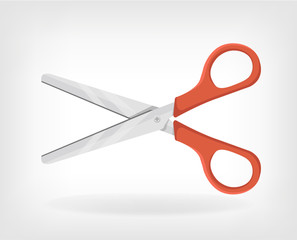 Vector scissors flat icon illustration