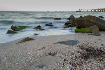 Black sea rocky shore