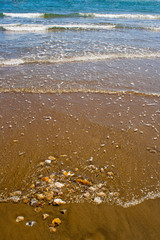 Waves Breaking on a Pebble Beach