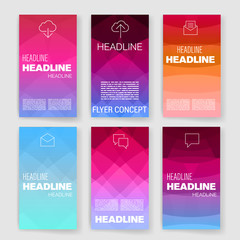 Templates. Design Set of Web, Mail, Brochures. Mobile