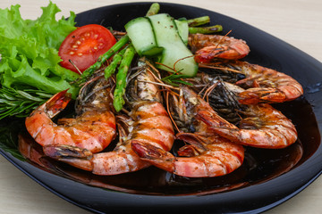 Grilled prawns