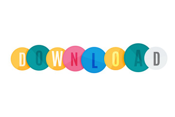 Download button made of glossy circles