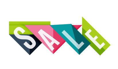 Sale word label banner