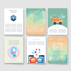 Templates. Design Set of Web, Mail, Brochures. Mobile