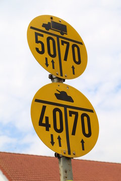 Schild Br&uuml;ckenlast