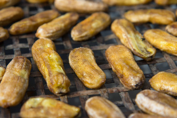bananas were dried in the sun