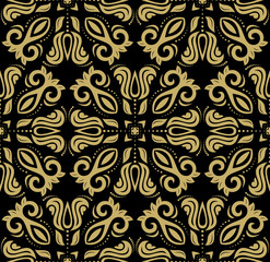 Seamless Orient Vector Golden Background